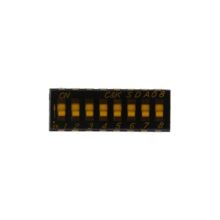 C&K Components Slide Dip Switch, 2 Switches, Spst, Latched, 0.1A, 5Vdc, Solder Terminal, Surface Mount-Straight SDA02H0SB